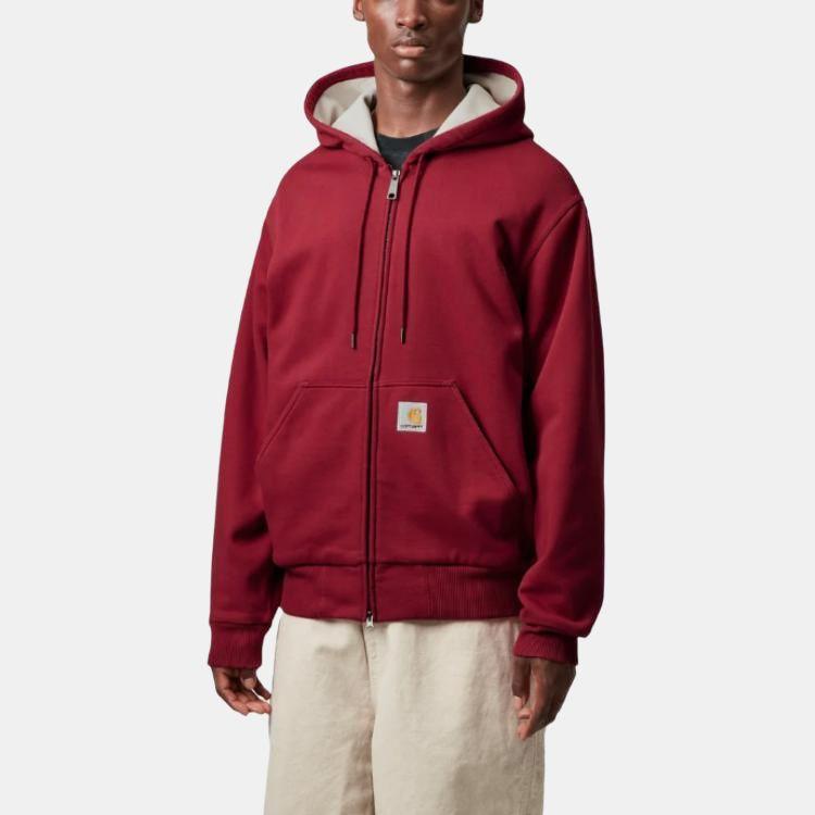 Carhartt WIP Активная худи FW25 Классический карман-кенгуру Логотип-этикетка Худи унисекс I035602-H8-06
