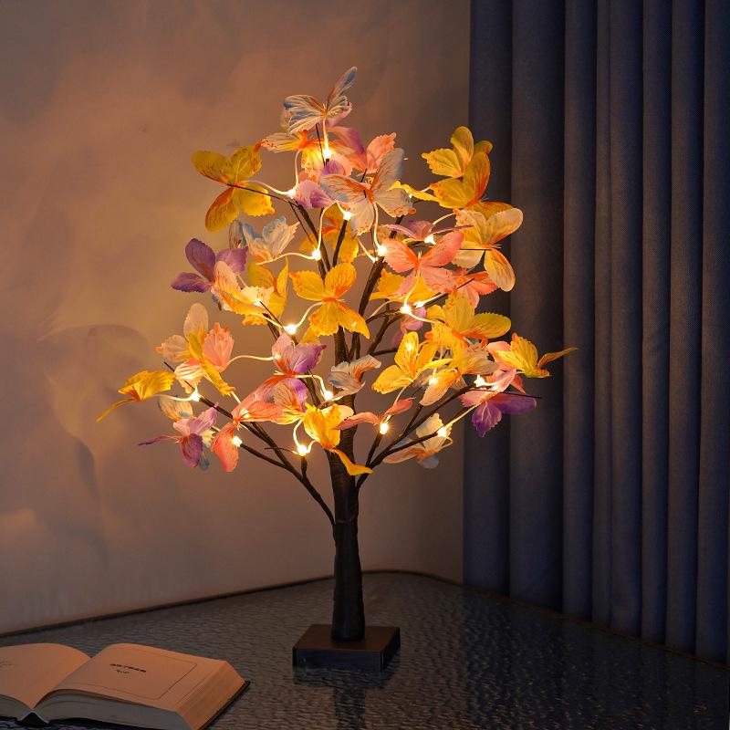 Colorful LED Butterfly Birch Tree Light - Christmas Decoration Ornament