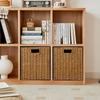 Плетеная корзина для хранения IKEA KALLAX Контейнер-органайзер из натурального морского тростника Игрушки Закуски Хлам Домашний офис Детская комната