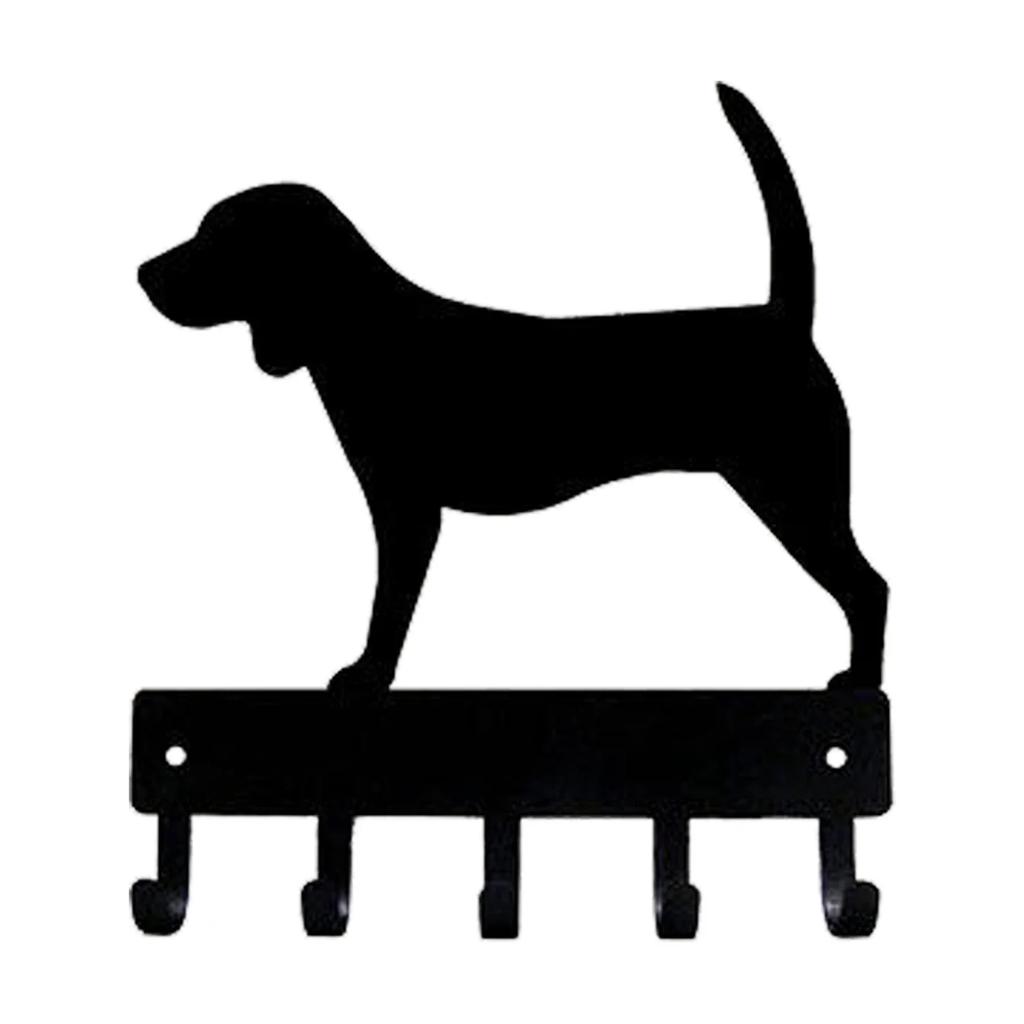 Black Corgi Dog Balcony Metal Wall-mounted Clothes Coat Rack Key Holder Kitchen Organizer Bathroom Rangement Hook Coat Hanger