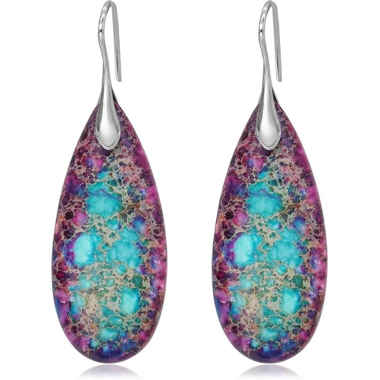 Natural Stone Earrings Waterdrop Stone Dangle Earrings for Women