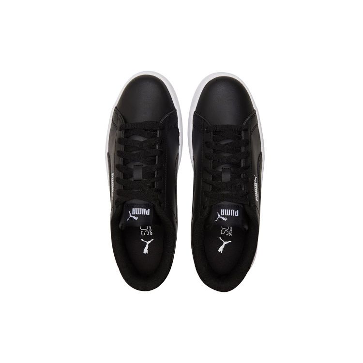 Puma Платформа Прочные Нескользящие Низкие Кроссовки Женские Кроссовки Черные Белые 384617-02