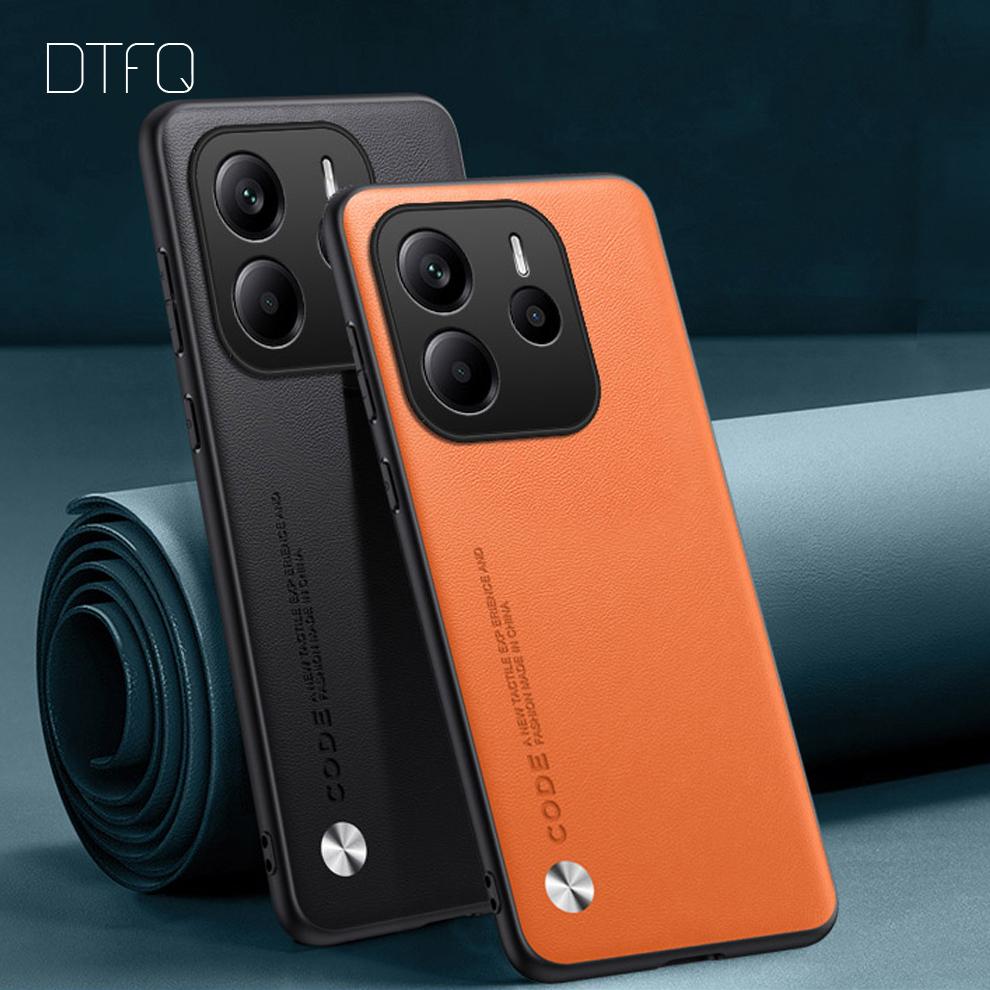 Для Redmi Note 14 5G чехол кожаный узор задняя крышка Coque Funda противоударный роскошный кожаный чехол для Redmi Note 14 5G Global