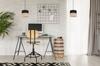 Hanging Lamp, Ceiling Chandelier, Lampshade 20Cm, Black