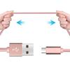 Câble Micro USB - Non spécifié - 1M - Nylon - Rose - Compatible Android