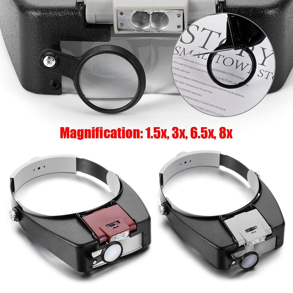 Светодиодный освещенный козырек Ювелирные инструменты Лупы для ремонта Ювелирная лупа