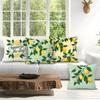 4 Pcs Lemon Single-Sided Printed Pillowcase Cushion Cover,Suitable For Living Room,Bedroom,Car Decoration