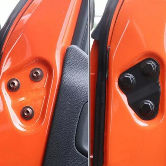 8pcs Door Lock Cover + Screw Protector Trim For Jeep Wrangler JL JT 2018- 2024