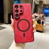 Кожаные чехлы для телефона с шелковистым ощущением для Samsung S26 Ultra S24 Plus S23 FE S22 S21 S22 S25 Ultra Для Magsafe Магнитная защитная крышка