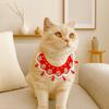 Decorative New Year Pet Collar Lace-up Style Pet Saliva Towel Pet Wedding Items  Take Photos