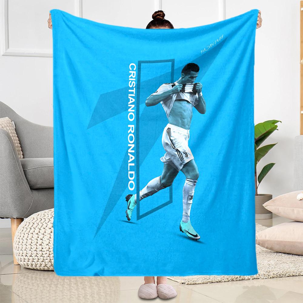 Cristiano Ronaldo Blanket Comfortable Perfect For Chair Bedding Office Four Seasons Universal Stylish Decor Unique Gift For Family And Friends Camping