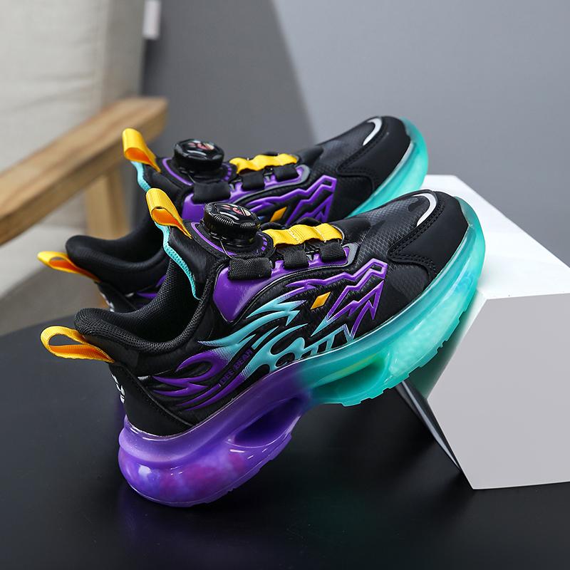 TUINANLE Детская спортивная обувь, кроссовки с узором дракона для мальчиков, повседневная баскетбольная обувь на платформе для подростков