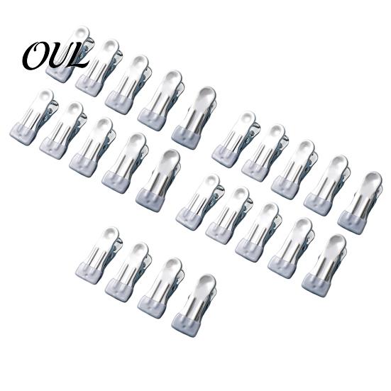 Metal Pegs for Hanging Towels And Socks 24PCS Stainless Steel Clothes Pegs, with Non-Slip Rubber Coating, Heavy Compact Clips Saving Space Duty