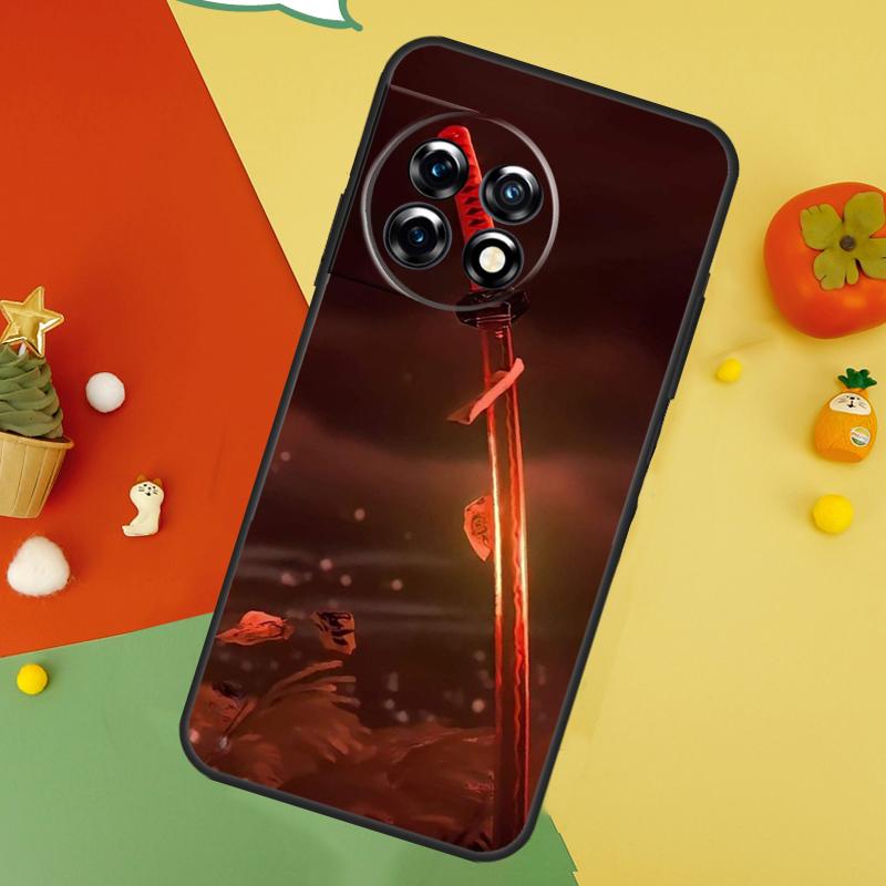 Японская самурайская катана Задняя крышка для OnePlus 13 15 13R 13T 12 12R 11 10 10T 8T Nord 5 CE 4 2 3 Lite N20 N30 Чехол