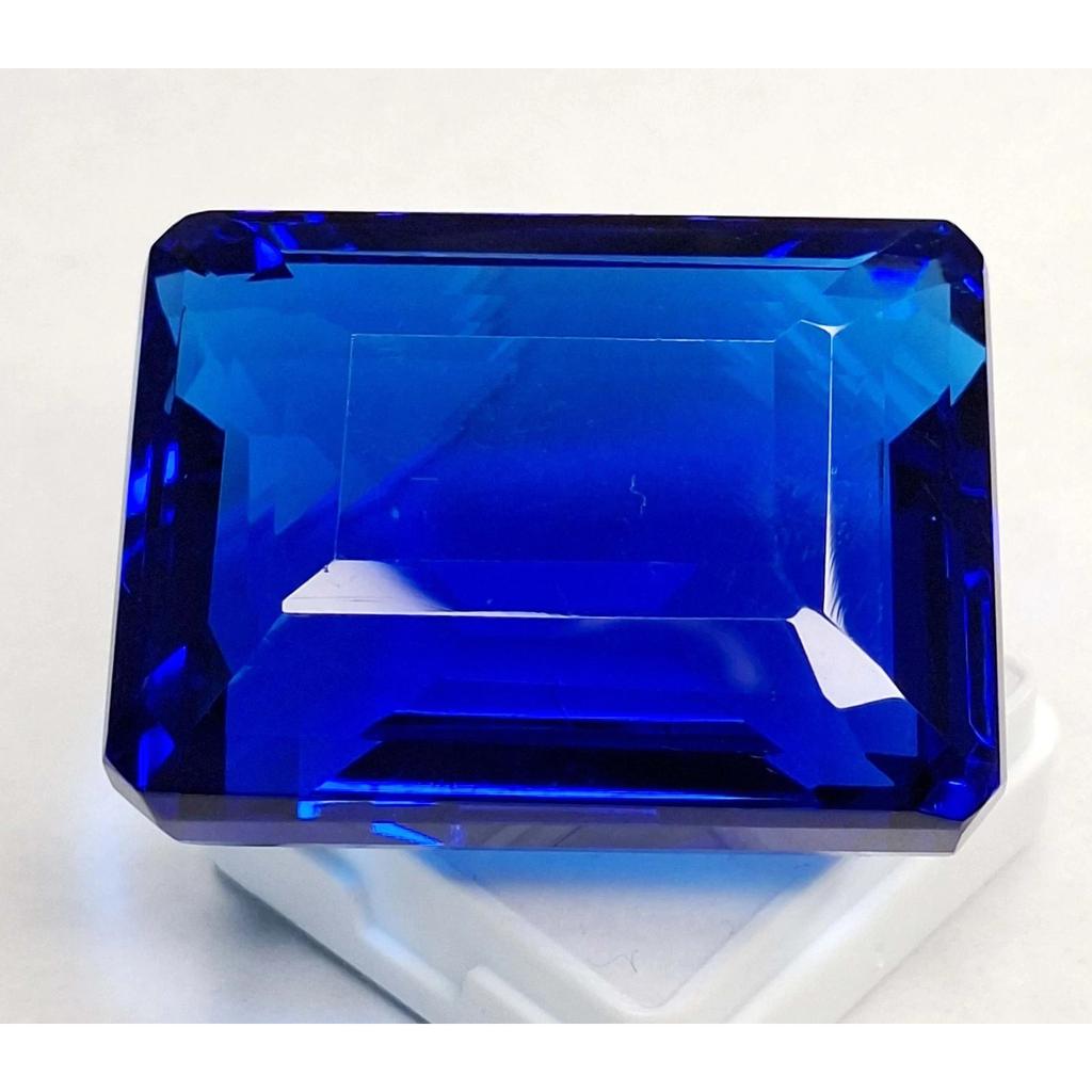 Natural Blue Topaz Emerald Cut 176-178 Ct Beautiful Certified Loose Gemstone