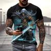Men's T-Shirt Undead Skeleton Pattern 3d Print Short Sleeve Casual Man Clothes Summer Sport Shirts Oversized Tees For Men Kids