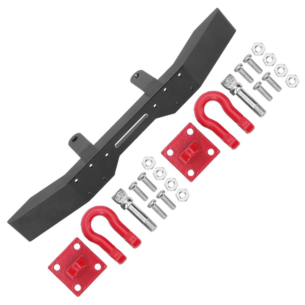 Aluminium Alloy Front Bumper CNC Polished Surface DIY for 1 16 RC Car Upgrade Parts Black