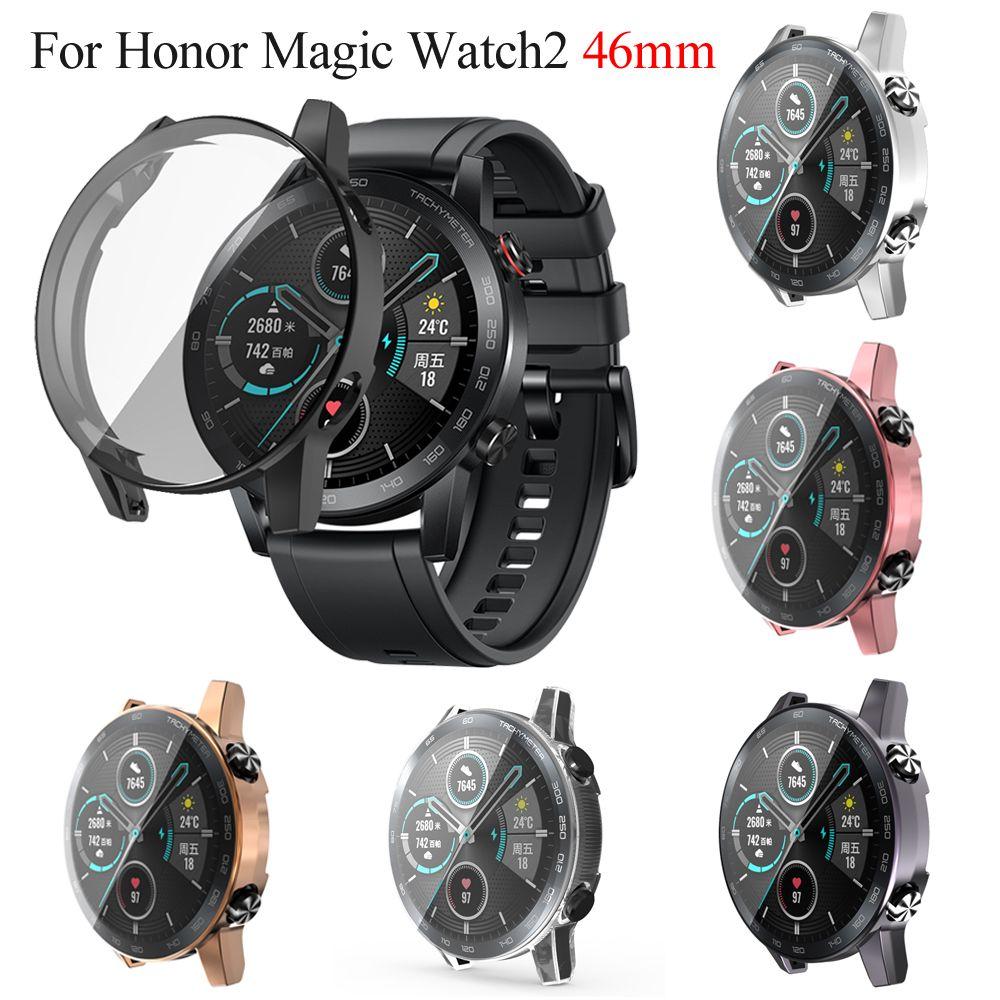 Luxury Soft Protective Shell TPU Watch Case Plating 360 Full Cover Screen Protector