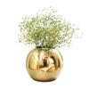 Металлическая ваза для цветов, Metal Ball Round Flower Vase (Gold, Small),  Behoma