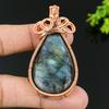 Labradorite Handmade Copper Wire Wrap Jewelry Pendant 2.76 Y7c14