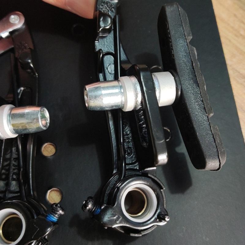 TEKTRO Mini-V RX1 BMX Brake Caliper Aluminum Alloy Side Pull \Bicycle Clamp Arm Length 80mm With 836.12 Brake Shoes