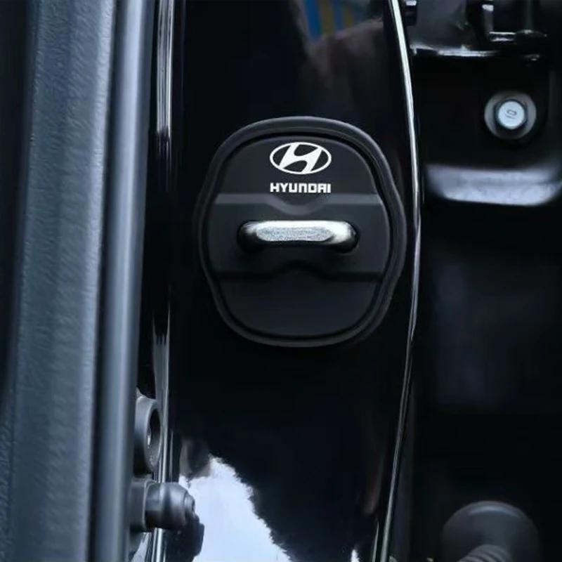 2/4Pcs Car Door Lock Anti-collision Silicone Cover for Hyundai Genesis NLINE I10 I20 I30 I40 IX20 IX35 Kona Getz Veloster Tucson XX5