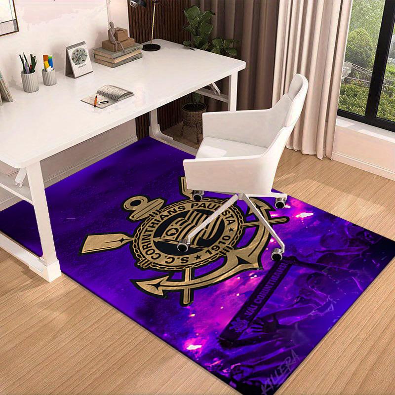 Sport Club Football Crest Printed Area Rug for Office, Chair Rug, Decorative Carpet Floor Mat, Large Size Fan gifts Christmas gifts