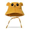 Spring Summer New Children's Gauze Bucket Hat Baby Embossed Bear Fisherman Sun Hat Protective Accessory for Babies