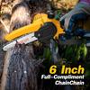 6 Inch Mini Electric Chainsaw 2-IN-1 Cordless Pole Saw Fast Powerful Cutting Tree Brushless Pruning Shears