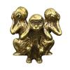 Monkey Figurine Statues See No Speak Hear Evil Sculptures Gold Ornament Handmade Chinese