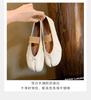 Sheepskin Version~ Grape Mother, the Same Style, Light Mouth, One-word Belt, Thin and Soft Split-toe Shoes, Women's Single Shoes, Genuine Leather Fl