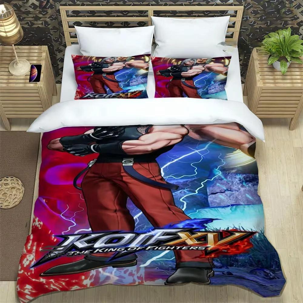 KOF game Cartoons 3D Printed Bedbling Sets изысканный комплект постельного белья пододеяльник одеяло комплект постельного белья роскошный подарок на день рождения