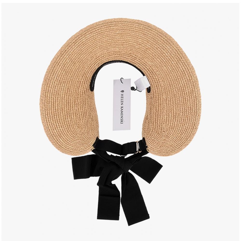 Хелен Камински Розали Натуральный Черный Козырек Солнечная Шляпа Кепка51251