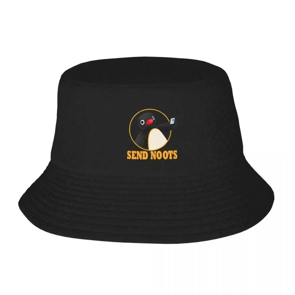 Send Noots Pingu Pinga Bucket Hat Beach Hatwear Stuff Penguin Fishing Caps for Outdoor Sport Teen Ispoti Hat Lightweight