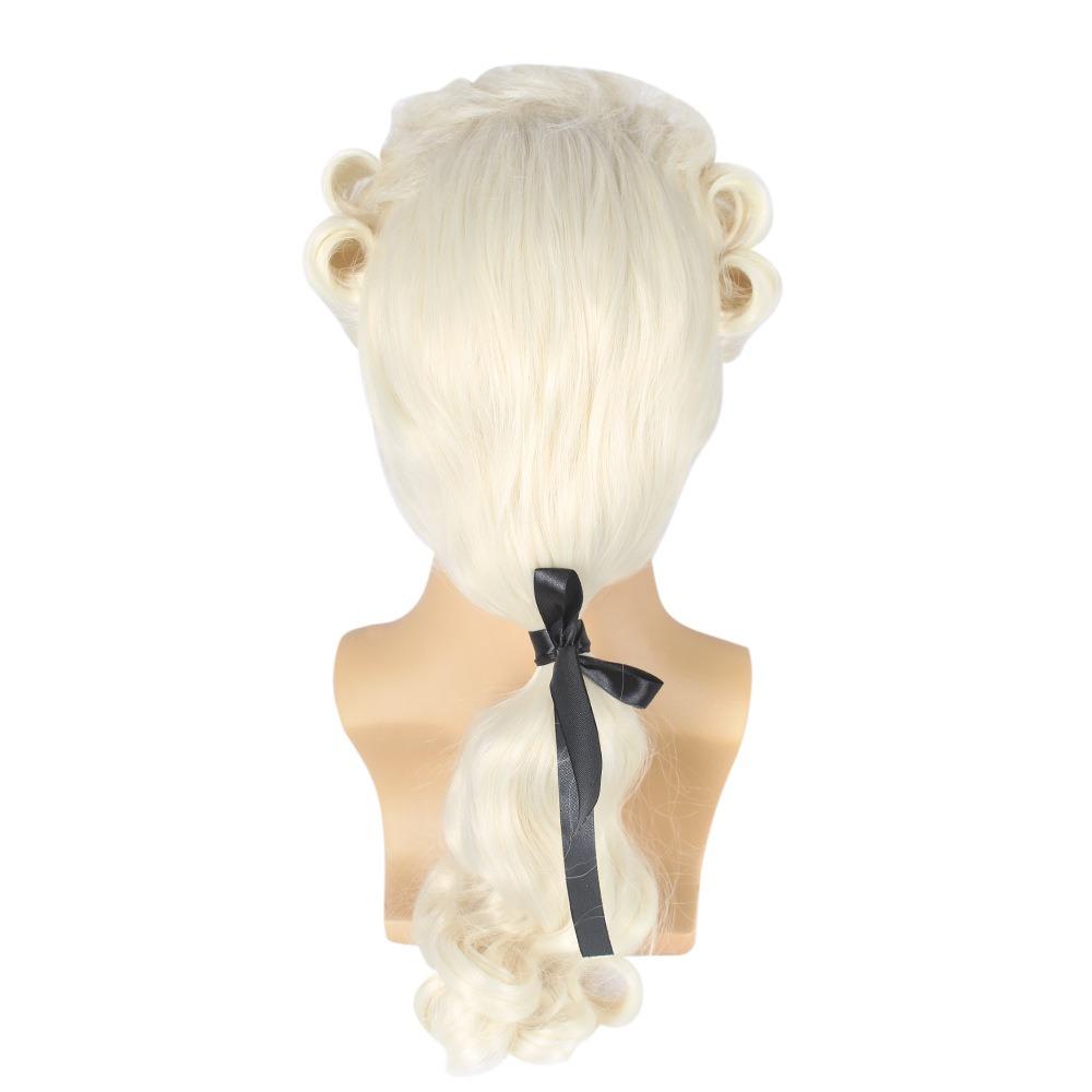 Historical Baroque Cosplay Curly Wig Halloween Men Costume Wigs Christmas Carnival