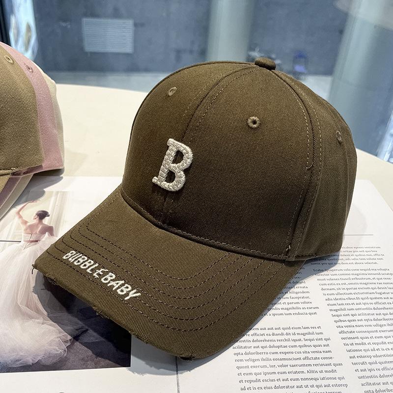 Spring and Summer Embroidery Letter Hat Men and Women Korean Style Fashion Sun Protection Baseball Hat Duck Tongue Couple