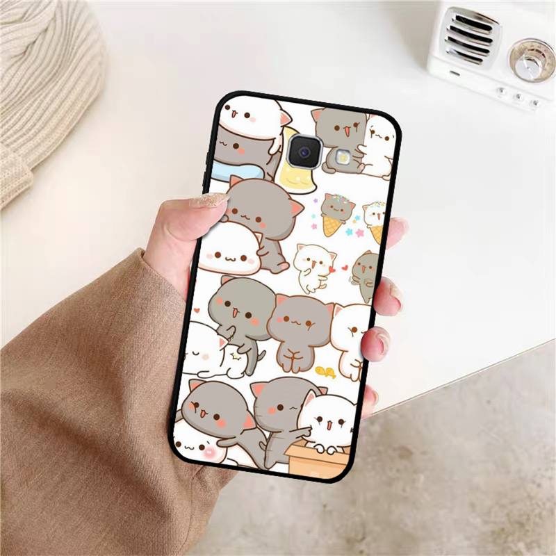 Чехол для телефона Yinuoda с персиковым котом и милым мультяшным рисунком для Samsung J8 J7 Core Dou J6 J4 plus J5 J2 Prime A21 A10s A8 A02