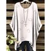 Elegant Bohemian Chic Oversized Simple Retro Love Print Print Women's T-Shirt Asymmetrical Hem O-Neck Versatile Women's Clothing