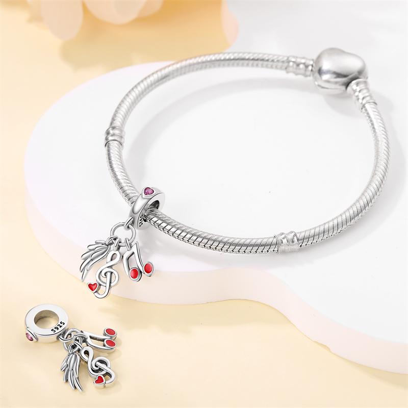 S925 Silver Doctor Teacher Musician Painter Occupation Series Charms Beads Fit Pan Bracelets DIY Fine Jewelry