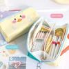 Large Capacity Korean Pencil Bag Cosmetics Storage Makeup Bag Cartoon Pencil Case  School Office