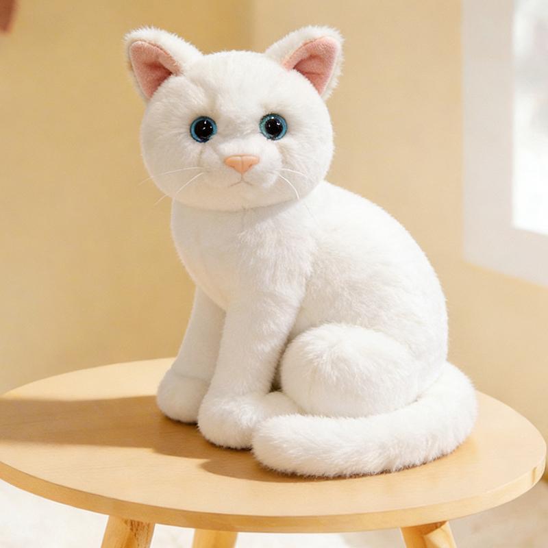 26 см Мультяшная Плюшевая Кукла Кошка Разноцветная Серая Оранжевая Кошка-Корова Сиамская Кошка Полосатая Кошка Животное Мягкая Игрушка Домашний Декор Подарок Для Детей