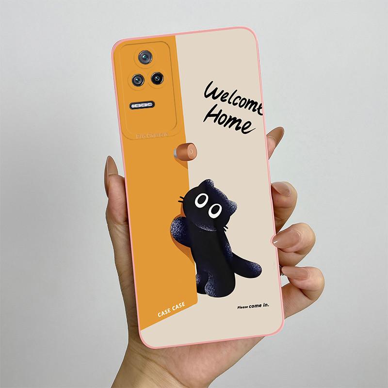 Чехол для телефона Xiaomi Poco F4 POCOF4 5G Силиконовый Мягкий ТПУ Защитная Задняя Крышка Корпус Окрашенный Печатью Ударопрочный Корпус