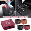 Car Organizer Key Glasses Drink Storage Folding Trash Can For Mercedes Benz W202 W212 W126 W140 W168 W177 CLS GLE GLC GLS CLA WE11