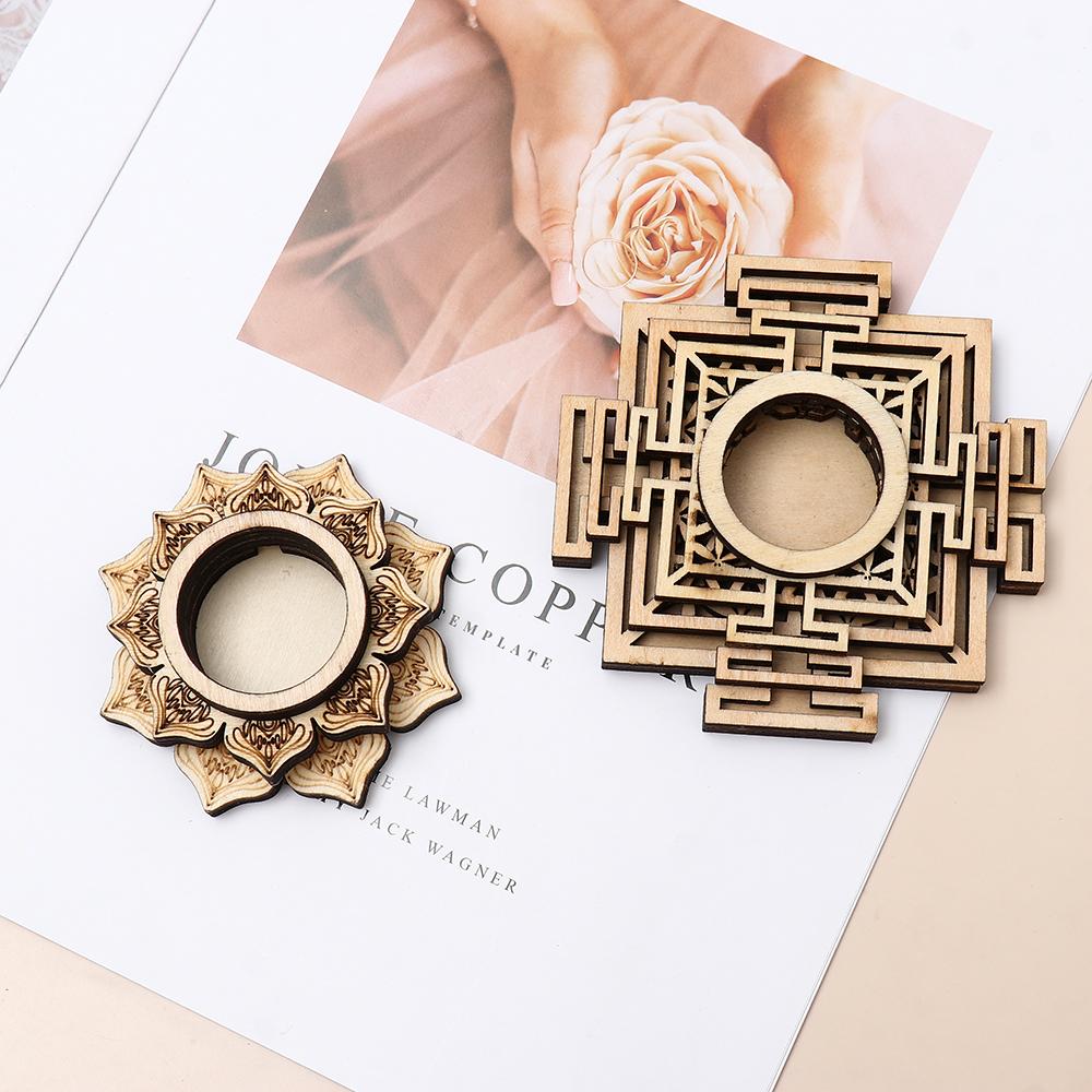 To Use Lotus Pattern Crystal Carving Crystal Ball Base Meditation Decor Wooden Ornaments Wood Base