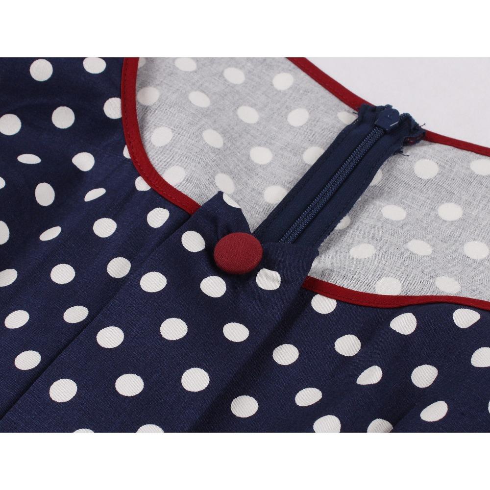 Женское винтажное платье в горошек в стиле рокабилли, коктейльное платье для вечеринки, платье на весну и лето с короткими рукавами