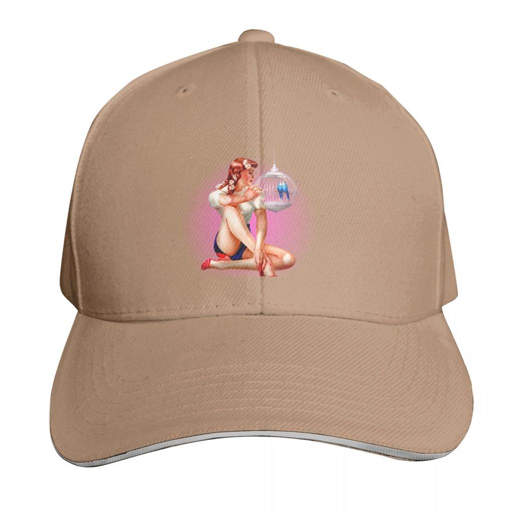 Сексуальная Pin-Up Девушка с Птицами Винтажная Ретро Бейсболка Кепка Унисекс день рождения Гольф пляжная шляпа Унисекс Женская