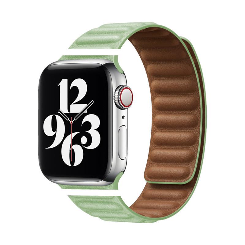 Apple Watch Fine Woven Twill Leather Magnetic Band for Series 5-9 & SE