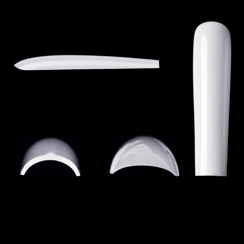 Прозрачные квадратные накладные ногти с полным покрытием, удлиненные ногти, прямая форма, накладные кончики, УФ-гель, маникюрный инструмент