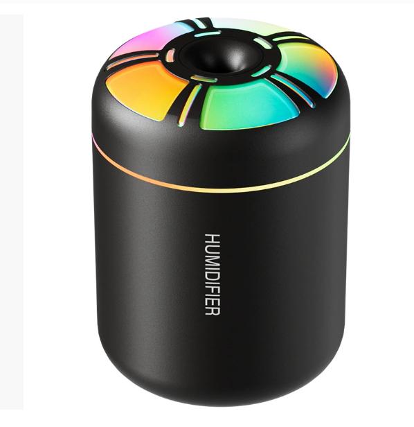 Портативный мини-увлажнитель воздуха Аромадиффузор для эфирных масел для дома, автомобиля, ароматерапии 180 мл Аромаувлажнитель со светодиодной цветной лампой