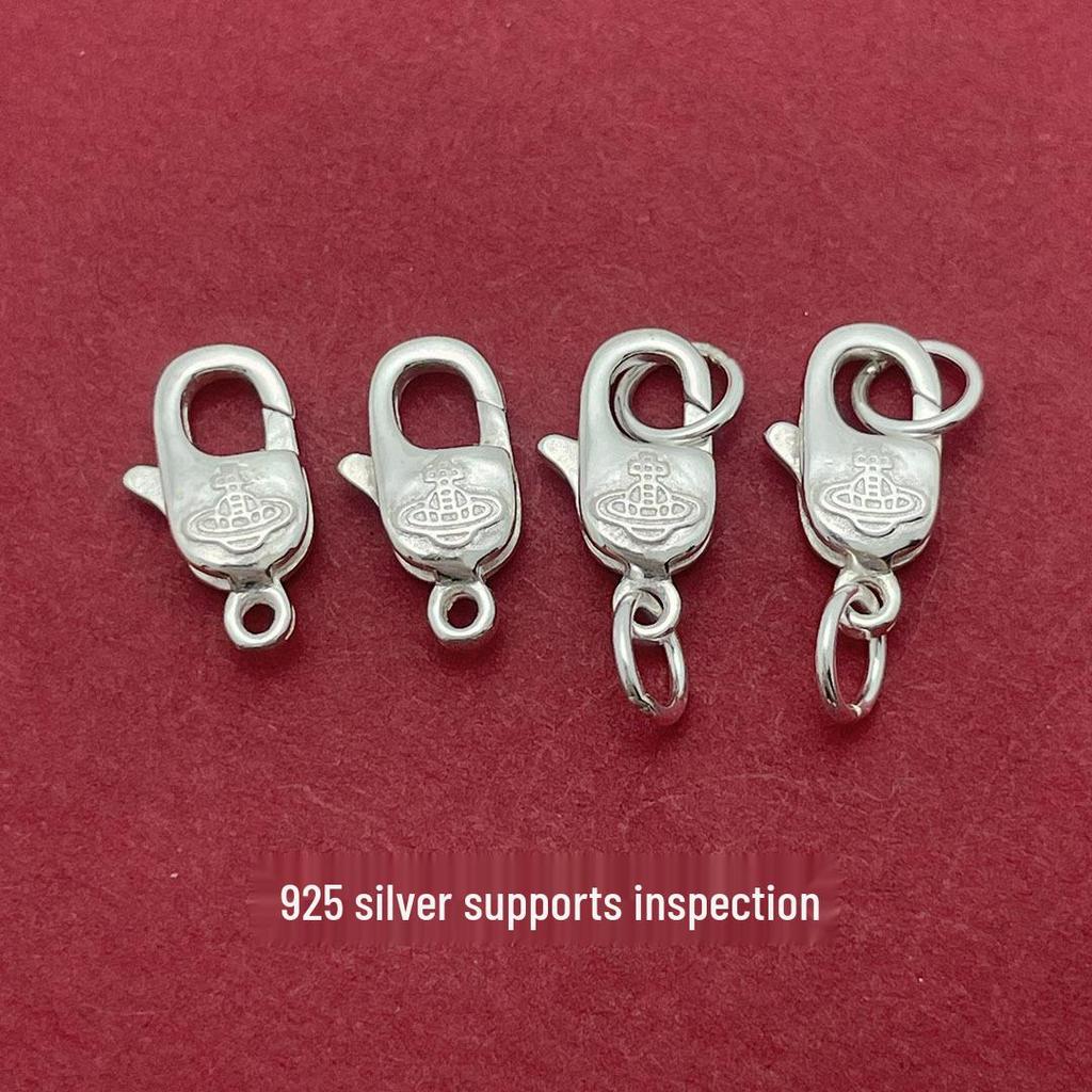 Замок-карабин из стерлингового серебра 925 пробы, соединитель для ожерелья и браслета